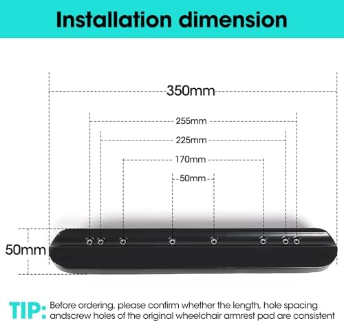 Almohadilla para Reposabrazos de Silla de Ruedas Universal - Cojín de Espuma Comfot (Longitud Total de 14 Pulgadas) - Reemplazo Ergonómico para - imagen 2