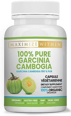 Suplemento de Garcinia Cambogia 100% Pura Maximum Slim - Extracto de HCA - Fórmula de Apoyo para Peso para Hombres y Mujeres - 60 Cápsulas, Sin OGM, - imagen 2