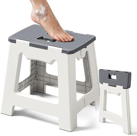 Taburete de Ducha Plegable para Afeitar Piernas, Asiento Pequeño y Colapsable para Baño, Banco Impermeable de 13 de Altura, Ideal para Viajes y - imagen 1
