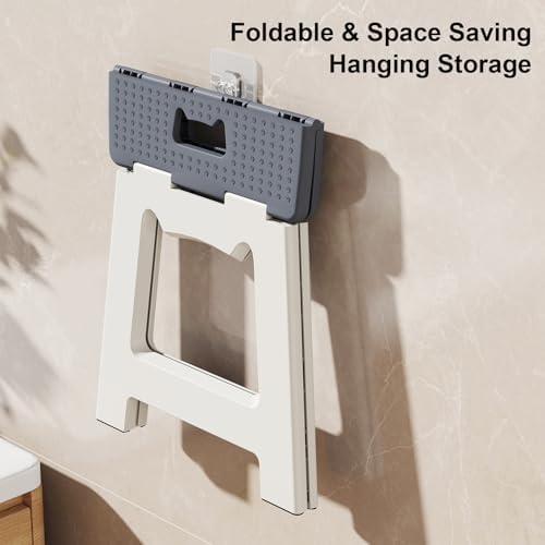Taburete de Ducha Plegable para Afeitar Piernas, Asiento Pequeño y Colapsable para Baño, Banco Impermeable de 13 de Altura, Ideal para Viajes y - imagen 5
