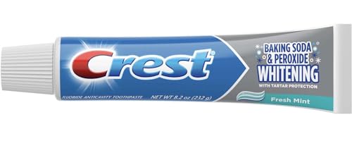 Pasta de Dientes Crest Baking Soda & Peróxido Whitening 8.2 oz con Control de Sarro Sabor Menta Fresca - imagen 2
