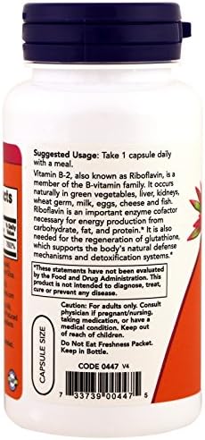 NOW Foods Paquete de 2 B-2, 100 mg, 100 Cápsulas - imagen 3