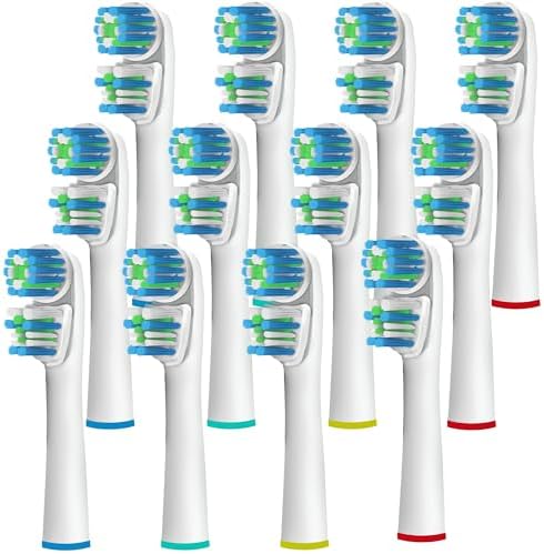 Cabezas de Cepillo de Repuesto Compatibles con OralB Braun - Mejor Limpieza Doble, Paquete de 12 para Cepillos Eléctricos Oral B Pro, 1000, 8000, - imagen 4