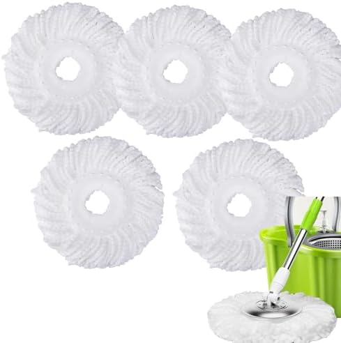 Repuesto de Cabeza de Mopa Giratoria YWSHF Compatible con Hurrican, Mopnado y Cassabel, 5 Piezas de Microfibra para Mopa 360 Estándar - imagen 1