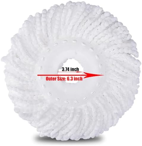 Repuesto de Cabeza de Mopa Giratoria YWSHF Compatible con Hurrican, Mopnado y Cassabel, 5 Piezas de Microfibra para Mopa 360 Estándar - imagen 2
