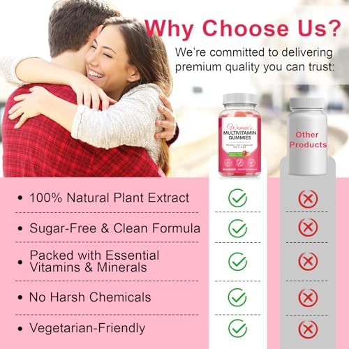 Multivitaminas Vceeoy para Mujeres, Gominolas con Minerales, Biotina + Zinc + Vitaminas B6, B12, C, D y E, Sabor Natural a Fresa, Sin Azúcar, 60 - imagen 6