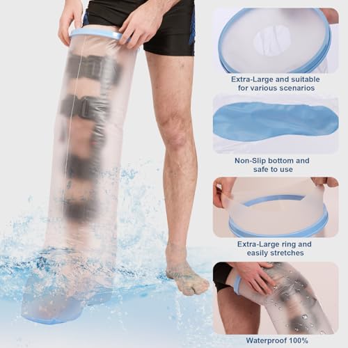 Cubiertas Impermeables para Yeso Sleek Ideas | Protección para Ducha Después de Cirugía | Botas Antideslizantes para Heridas en Pie y Pierna - imagen 4