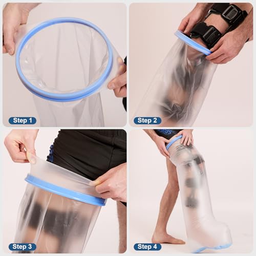 Cubiertas Impermeables para Yeso Sleek Ideas | Protección para Ducha Después de Cirugía | Botas Antideslizantes para Heridas en Pie y Pierna - imagen 6