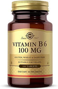 Vitamina B-6 100mg Solgar 100 Tabletas - imagen 1