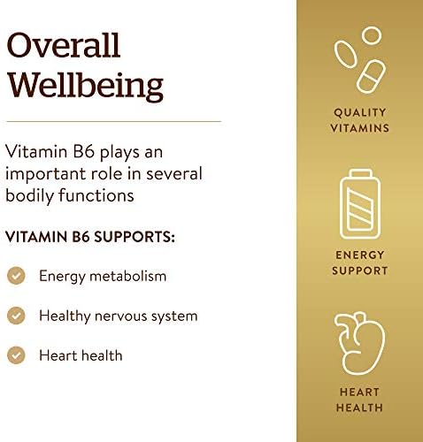 Vitamina B-6 100mg Solgar 100 Tabletas - imagen 5