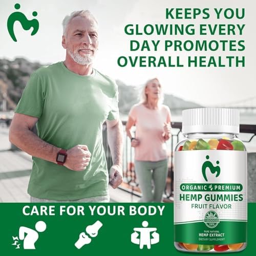 Gomitas de Cáñamo para Dolor, Sueño y Ansiedad - Suplemento de Extracto de Aceite de Cáñamo Orgánico de Alta Potencia - 100% Natural, Vegano y Sin OGM - imagen 3