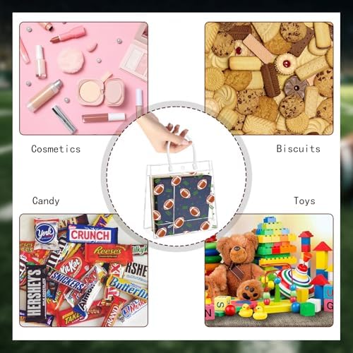 16 Piezas de Bolsas de Regalo de Fútbol HYMENEX, Bolsas Transparentes de PVC con Asas para Decoraciones de Fiesta del Super Bowl y Cumpleaños de - imagen 7