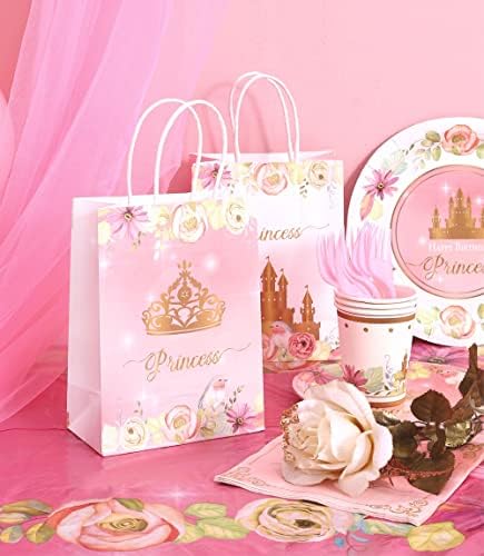 Bolsas de Regalo Winoo Design para Princesas con Asas - 16 Piezas - Bolsas de Papel para Decoración de Fiesta de Princesa y Cumpleaños - imagen 3