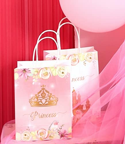 Bolsas de Regalo Winoo Design para Princesas con Asas - 16 Piezas - Bolsas de Papel para Decoración de Fiesta de Princesa y Cumpleaños - imagen 5