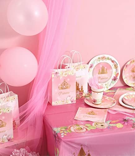 Bolsas de Regalo Winoo Design para Princesas con Asas - 16 Piezas - Bolsas de Papel para Decoración de Fiesta de Princesa y Cumpleaños - imagen 6