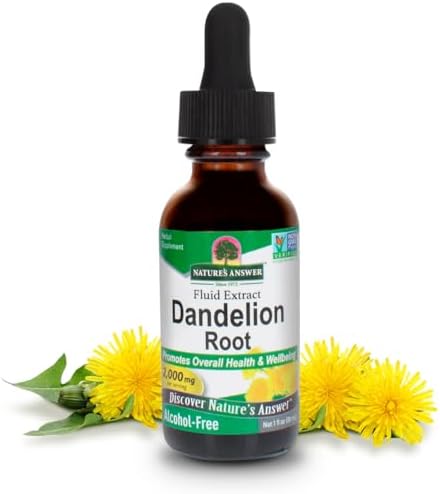 Extracto de raíz de diente de león 2000mg 1oz sin alcohol de Nature's Answer - imagen 1