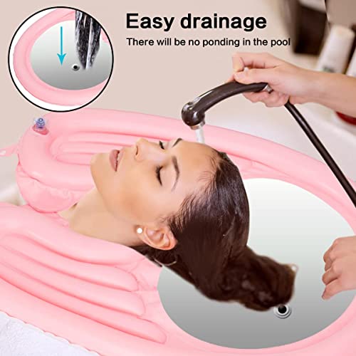 Lavabo Inflable Portátil para Champú en Cama - Ideal para Personas Mayores, Discapacitadas, Embarazadas y Postradas. Incluye Drenaje para Lavar y - imagen 4