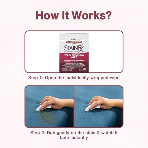 Toallitas Quitamanchas Stain Rx 18 Piezas – Toallitas de Viaje para Ropa, Alfombra, Tapicería y Lavado, Eliminación Instantánea de Manchas Difíciles - imagen 4