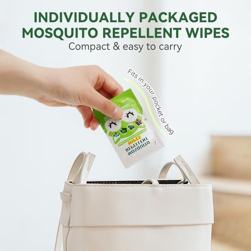 Toallitas Repelentes de Mosquitos 30 Piezas, Envase Individual, Hechas con Aceites Esenciales Naturales, Protección Efectiva para Actividades al Aire - imagen 6