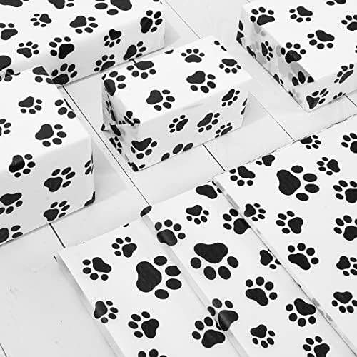 Papel de Regalo Whaline de 100 Hojas con Huellas de Patas de Perro, 14 x 20 Pulgadas, Ideal para Fiestas y Manualidades de Mascotas - imagen 4