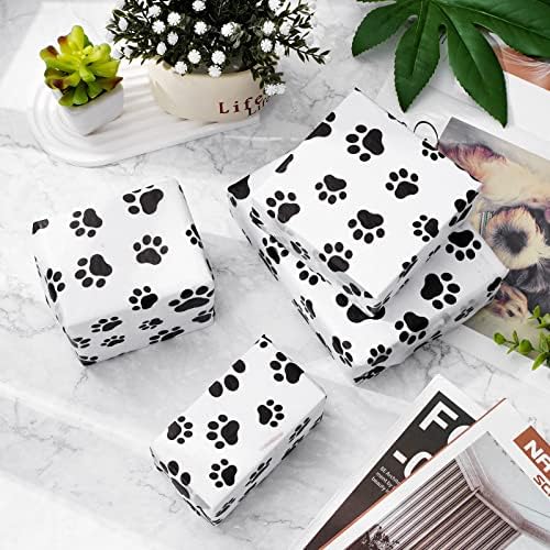 Papel de Regalo Whaline de 100 Hojas con Huellas de Patas de Perro, 14 x 20 Pulgadas, Ideal para Fiestas y Manualidades de Mascotas - imagen 5