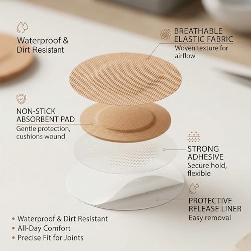 100 Piezas de Curitas Redondas Pequeñas para la Cara, 4 Tamaños, Bandaids Circulares para Cuidado de Heridas y Ocultar Manchas de Piel - imagen 7