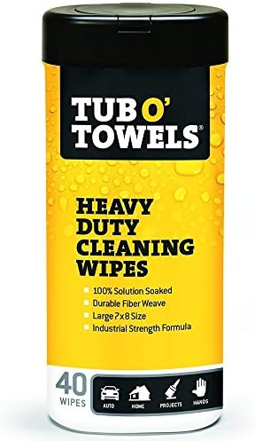 Toallitas de limpieza Tub O'Towels de fibra resistente, 8 x 7 pulgadas, paquete de 40 unidades - imagen 1