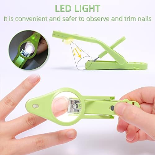 Cortaúñas Wefaner con Lupa Plegable y Luz LED, Ideal para Cuidado de Uñas de Personas Mayores, Mascotas y Bebés, Reduce la Fatiga Visual - imagen 2