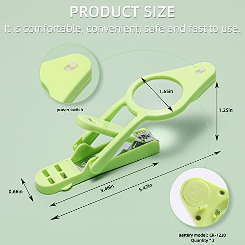 Cortaúñas Wefaner con Lupa Plegable y Luz LED, Ideal para Cuidado de Uñas de Personas Mayores, Mascotas y Bebés, Reduce la Fatiga Visual - imagen 5