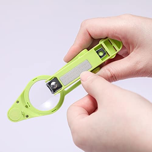 Cortaúñas Wefaner con Lupa Plegable y Luz LED, Ideal para Cuidado de Uñas de Personas Mayores, Mascotas y Bebés, Reduce la Fatiga Visual - imagen 6