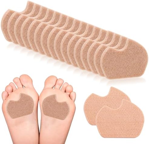 30 Piezas de Almohadillas de Fieltro para Dancer - Almohadillas para Sesamoiditis, Alivio del Dolor en la Planta del Pie, Autoadhesivas para Bailar - imagen 1