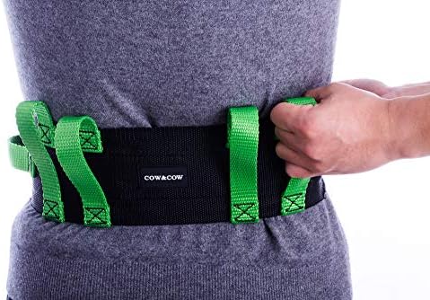 Cinturón de marcha Cow&Cow con asas y hebilla de liberación rápida para enfermería y terapia física, 4 pulgadas (Verde, 28-52) - imagen 7