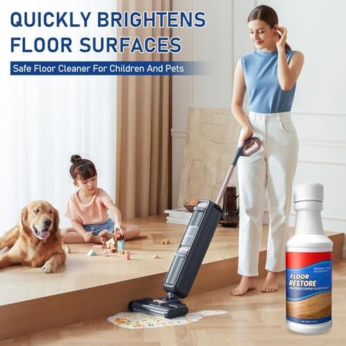 UUZO 2 Piezas Limpiador Restaurador de Pisos, Pulidor de Alta Concentración para Brillo y Protección, Acabado Rápido para Azulejos y Madera Brillante - imagen 2