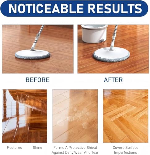 UUZO 2 Piezas Limpiador Restaurador de Pisos, Pulidor de Alta Concentración para Brillo y Protección, Acabado Rápido para Azulejos y Madera Brillante - imagen 6