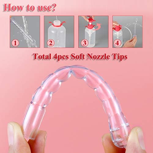 Botella de Ducha LIVE4COOL para Mujeres, Sistema de Limpieza Vaginal Reutilizable 600ml, Enema Vaginal con 4 Boquillas y Bolsa de Almacenamiento, No - imagen 5
