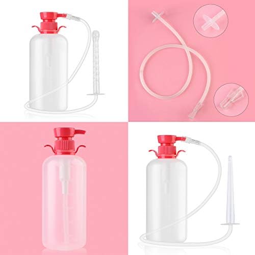 Botella de Ducha LIVE4COOL para Mujeres, Sistema de Limpieza Vaginal Reutilizable 600ml, Enema Vaginal con 4 Boquillas y Bolsa de Almacenamiento, No - imagen 8