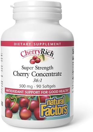 CherryRich de Natural Factors, Concentrado de Cereza de Super Fuerza, Soporte Antioxidante para Articulaciones Saludables y Metabolismo de Ácido - imagen 1