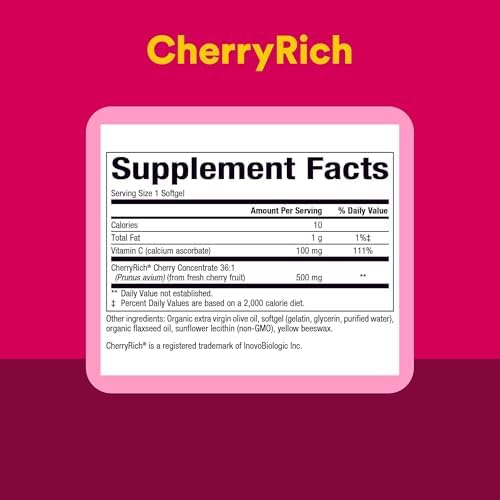 CherryRich de Natural Factors, Concentrado de Cereza de Super Fuerza, Soporte Antioxidante para Articulaciones Saludables y Metabolismo de Ácido - imagen 4