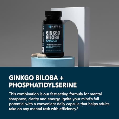 Ginkgo Biloba 120mg con Fosfatidilserina - Suplemento Nootrópico para la Salud Cerebral, Memoria y Concentración - 60 Cápsulas No Transgénicas, 2 - imagen 4