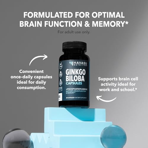 Ginkgo Biloba 120mg con Fosfatidilserina - Suplemento Nootrópico para la Salud Cerebral, Memoria y Concentración - 60 Cápsulas No Transgénicas, 2 - imagen 5
