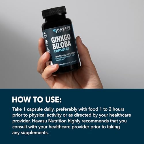 Ginkgo Biloba 120mg con Fosfatidilserina - Suplemento Nootrópico para la Salud Cerebral, Memoria y Concentración - 60 Cápsulas No Transgénicas, 2 - imagen 6