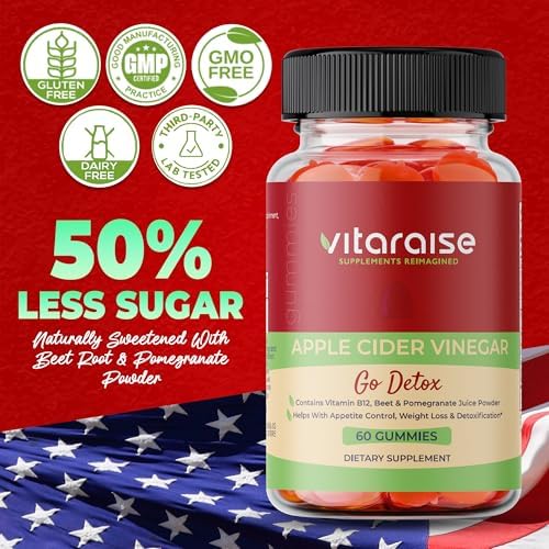 Gomitas de Vinagre de Sidra de Manzana - ACV con Madre para Pérdida de Peso - Apoyo Digestivo y Detox - 1000mg - Keto - Veganas, Sin OGM, Sin Gluten - imagen 5