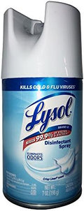 Spray Desinfectante Lysol, Aroma a Ropa Limpia, 7 Onzas (Paquete de 2) - imagen 1