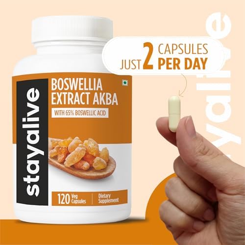 Cápsulas de Extracto de Boswellia Serrata STAY ALIVE 1000mg con AKBA y 65% Ácido Boswélico, 120 Contenidos, Suplemento No GMO y Sin Gluten - imagen 7