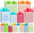 MUMULULU 28 Piezas de Bolsas de Regalo en 4 Tamaños y 14 Papeles de Seda en 7 Colores, Perfectas para Cumpleaños, Bodas y Fiestas - imagen 1