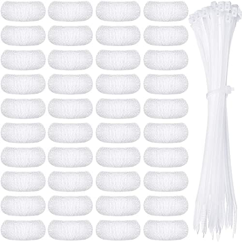 Trampa de Pelusa para Lavadora de 40 Piezas, Filtro de Malla de Nylon con 40 Cables Sujetadores para Atrapar Pelusa y Suciedad - imagen 1