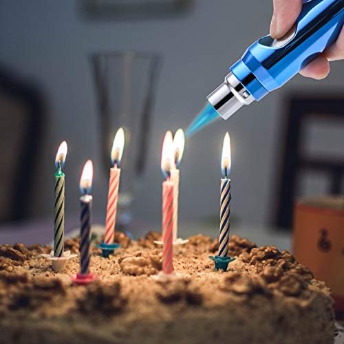 Encendedor de Soplete Refillable Zoocura Ice Blue, Llama Jet Ajustable, a Prueba de Viento, Ideal para Asar y Camping (Gas No Incluido) - imagen 6
