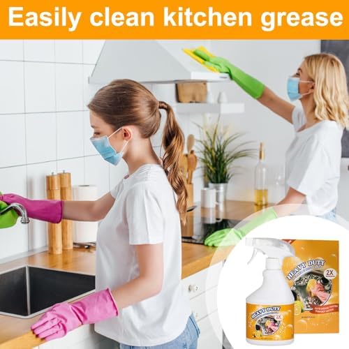 Spray Limpiador de Aceite para Cocina 16.9 Fl Oz, Desengrasante y Quitamanchas Multiusos para Cocina, Espuma Limpiadora Pesada - imagen 2