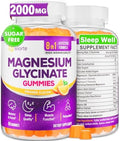 Suplemento de Gominolas de Glicinato de Magnesio para Adultos, con L-Treonato, Ashwagandha y Vitamina B6 - Sueño, Relajación, Energía, Vegano, Sin - imagen 1