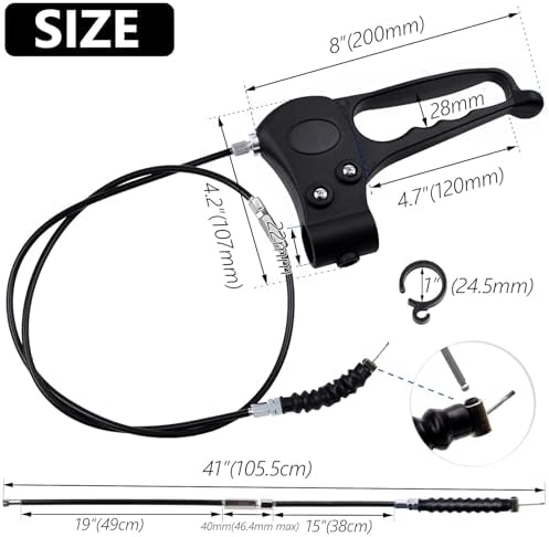 Repuesto de Manija de Freno Royitay para Andador Rollator, Conjunto de Freno Manual con Cable de 41 para Andador de 4 Ruedas Drive Medical - imagen 5